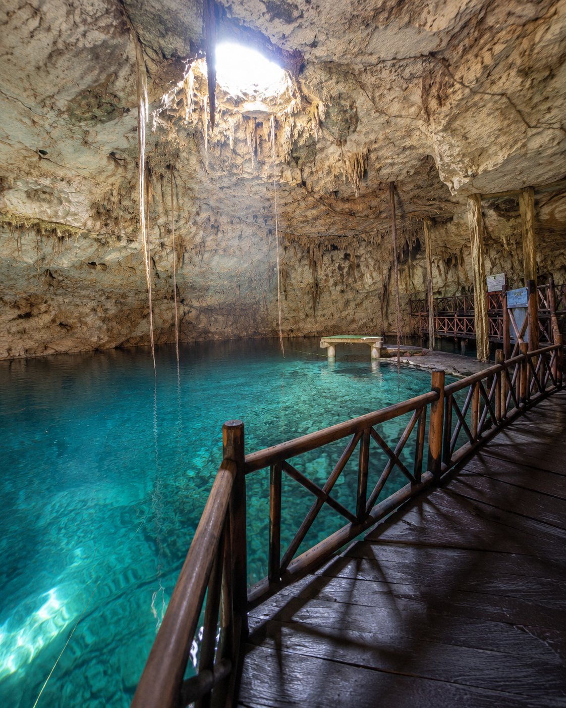 Imagen conceptual del tipo de cenote, no es una fotografía de Canunchen